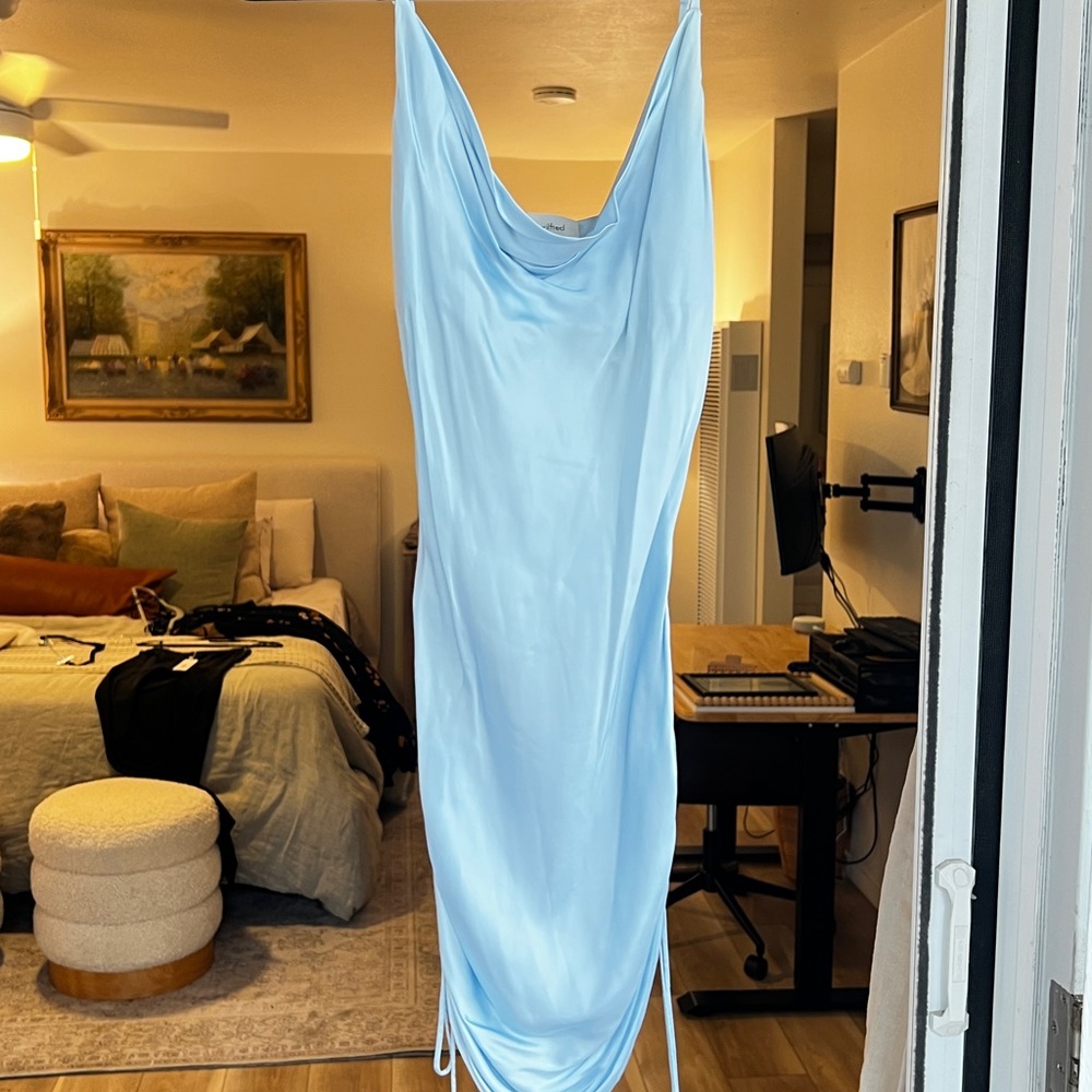 Aritzia Wilfred Light Blue Slip Dress